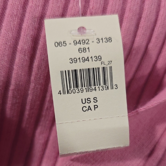 Pink Ribbed Women's Sweater - Picture 7 of 7